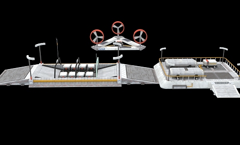 Modern Lunar Base Space Equipment 3d model