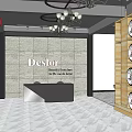 Car Dealership Showroom With Red Ceiling Structure Sports Cars And Wheel Decorations