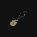 Vintage Compass Pendant Necklace With Gold Chain And Detailed Design Elements