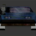 Blue Car 3D Model With Front Mounted Cannon And Detailed Design