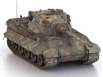 King Tiger Tank Armored Vehicle 3d model