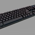 Full Size Black Computer Keyboard With Modern Design And Backlit Key Layout