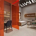 Modern Beauty Salon Interior Design With Glass Windows White Chairs And Waiting Area