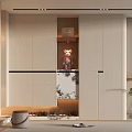 Modern Light Luxury Shoe Cabinet With Minimalist Design Decorative Shelf And Storage Space