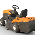 Orange Victory Riding Lawn Mower For Outdoor Gardening And Lawn Maintenance