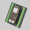 Electronic Circuit Module With Green Edges Black Body Integrated Chip And Pins