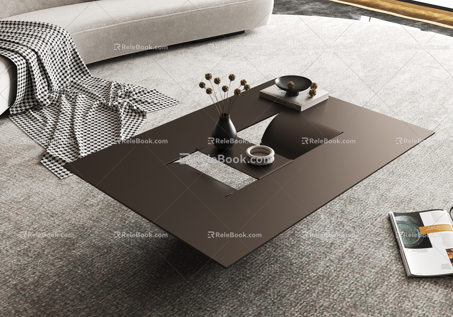 Metal coffee table 3d model