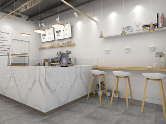 Nordic Milk Tea Shop 3d model