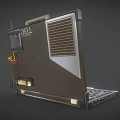 Futuristic Laptop Featuring Digital Dashboard Circuit Board And Tech Interface 3d model