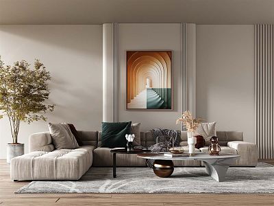 modern living room home living room 3d model