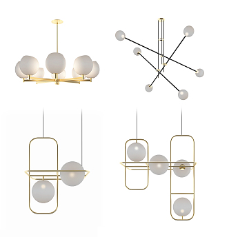 Modern chandelier 3d model