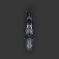 Futuristic Teal Motorcycle With Sleek Mechanical Body And Edgy Design Details