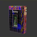 Sony Daily Essentials With Colorful Patterned Retro Style Portable Device