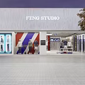FENG STUDIO Mall Fashion Store With Clothing Display Mannequins And Window Showcases