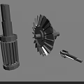 Hardware Tools With Various Precision Gears Shafts And Industrial Mechanical Components 3d model