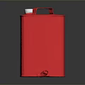 Red Container Structure With Red Lid And Small White Cup On Top
