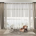 Modern Curtain Window Screen 3d model