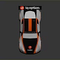 VEGA Sponsored Black Orange Racing Car With IQ Option Livery And Aerodynamic Rear Wing