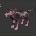 Game Movie Wolf Character With Green Mane Brown White Fur Open Mouth Fierce Expression