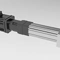 Industrial Linear Actuator With Black Motor Housing And Silver Piston Rod For Mechanical Transmission Systems