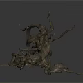 Organ And Hair Structure Resembling Twisted Dry Branches On Gray Background