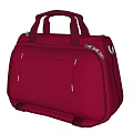 Stylish Red Leather Handbag With Top Handles Shoulder Strap And Metallic Zipper