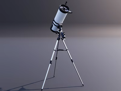 Kids Outdoor Playground Telescope Equipment With White Black Tripod Stand Design 3d model
