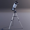 telescope high-powered telescope space telescope 3d model