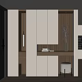 Modern Shoe Cabinet Design With Neutral Tones Wooden Accent And Decorative Vase
