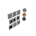 Modern Switch Panels Featuring Gray Gold Black Sockets And Round Knob Design