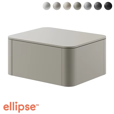 Modern Light Gray Dresser With Sleek Surface And Simple Design Structure 3d model