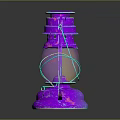 Colorful Decorative Lantern With Glass Shade Metal Frame And Vibrant Glow