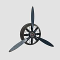 Unique Vintage Metal Clock With Decorative Propeller Blades Design For Home