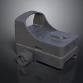Black Tactical Weapon Sight With Adjustable Knob And Lens Window Design