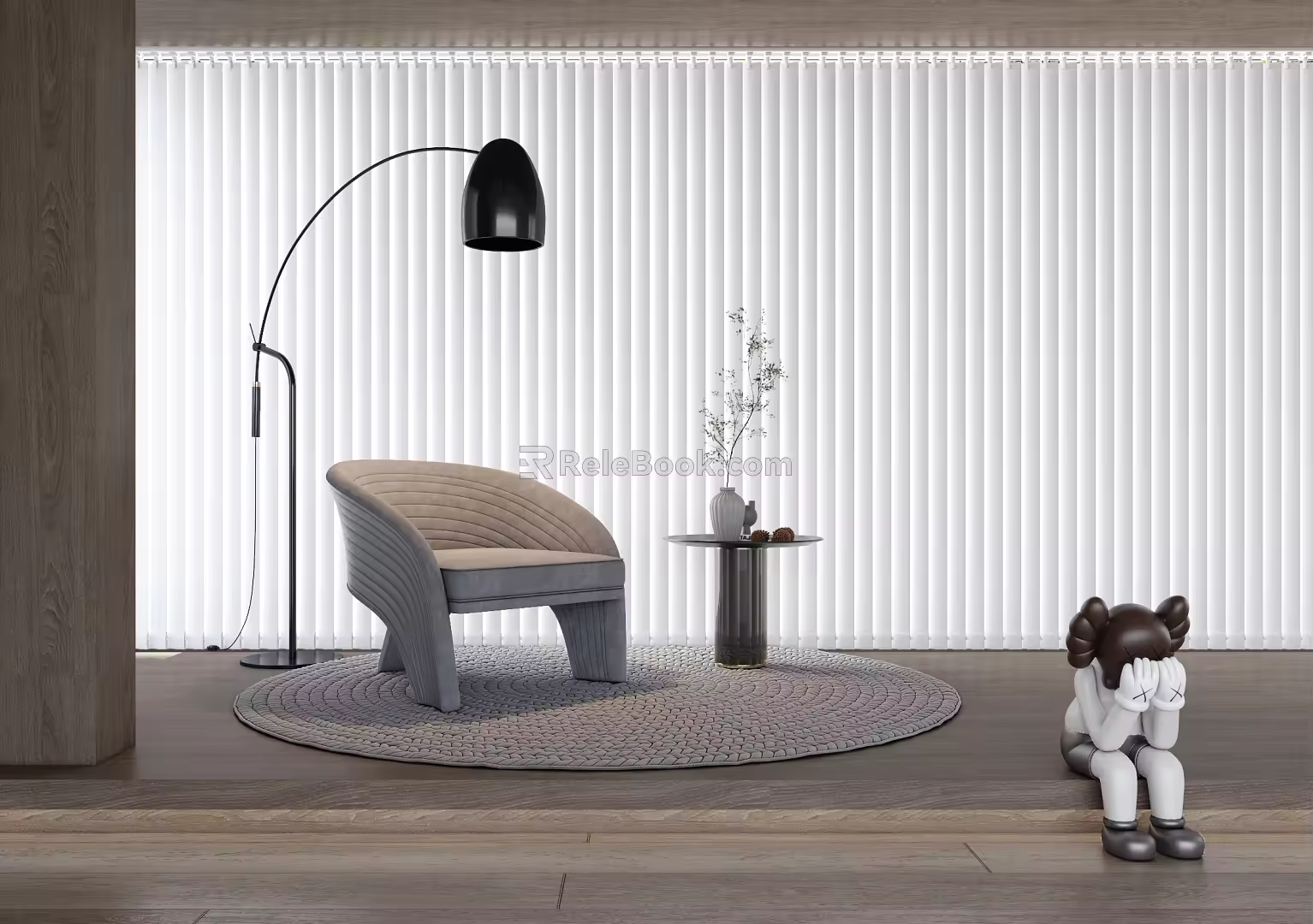 Modern single sofa 3d model