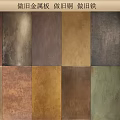 Distressed Metal Wall Panels with Copper Iron Textures and Various Colors