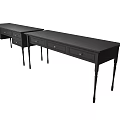 Modern Black Desk With Drawers And Simple Design For Home Office Use
