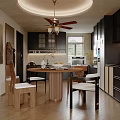 Warm Natural Living Dining Room Interior With Beige Sofa Wooden Coffee Table And Geometric Rug