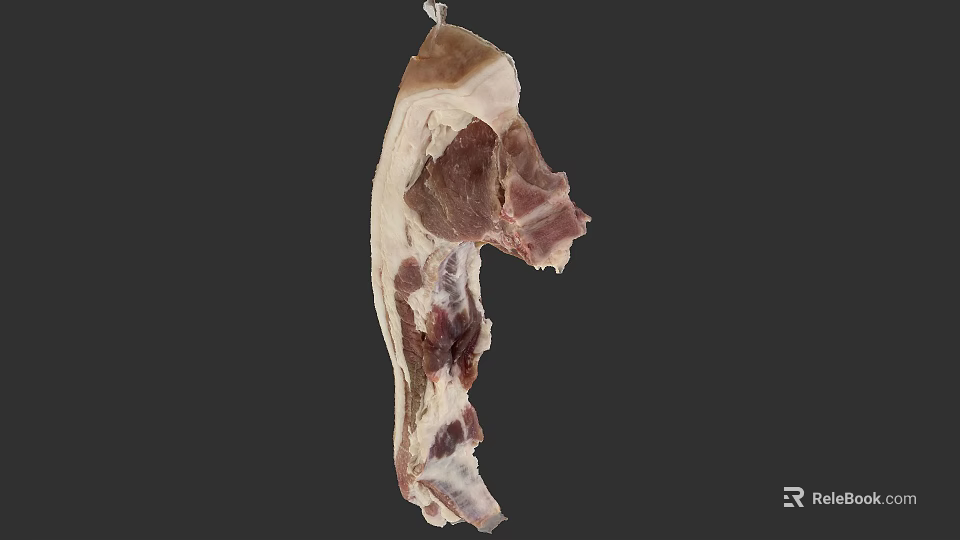 Fresh Hanging Raw Meat Cuts for Butcher Shop Display and Cooking 3d model 