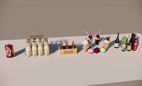 Modern Drinks Coke Drinks 3d model