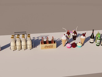 Modern Drinks Coke Drinks 3d model