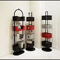 Bookshelf Iron Bookshelf Corner Cabinet Floor Storage Rack Snack Rack Storage Narrow Cabinet Display Rack 3d model