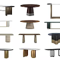 Stylish Modern Dining Tables In Various Shapes With Marble Tops And Metal Legs