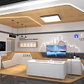 Smart Exhibition Hall with Interactive Displays Digital Screens and Modern Interior Design 3d model