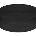Black Round Modern Coffee Table With Spiral Textured Surface And Smooth Base 3d model