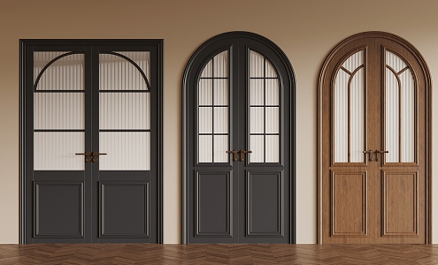 French Antique Double Door 3d model