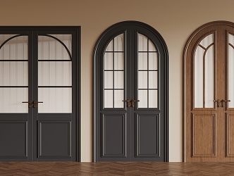 French Antique Double Door 3d model