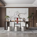 New Chinese Style Study 3d model