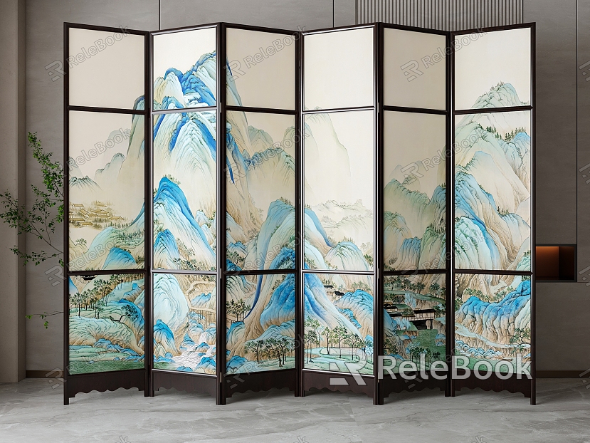 New Chinese-style screen partition model