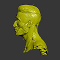 Human Head Anatomical 3D Model Showing Facial Organs Hair And Muscle Layers